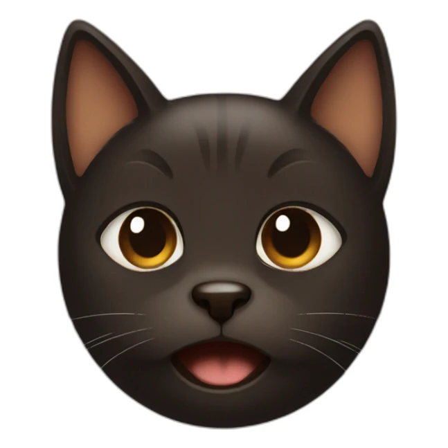Brown and black cat crying  sticker