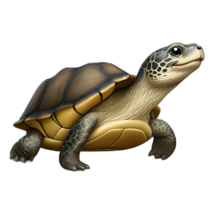 tortue sur la tête d’une loutre sticker
