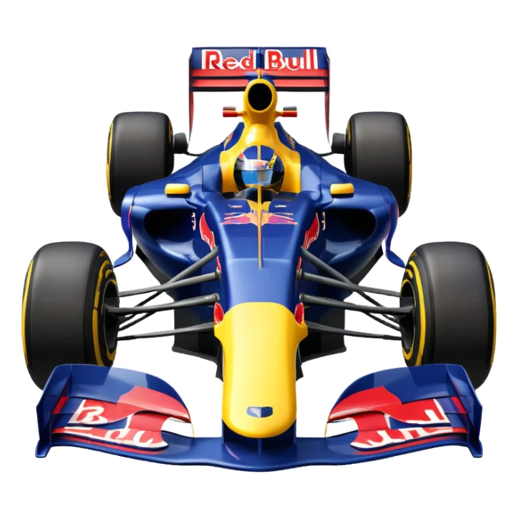 Um carro de fórmula 1 da rede Bull de 2010 com o número 5 no carro sticker