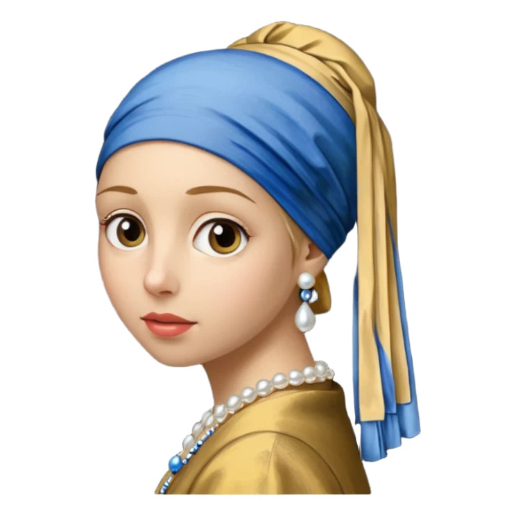 Girl with a Pearl Earring painting sticker