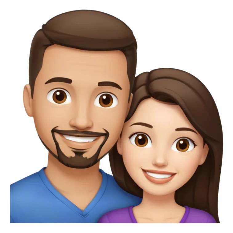 Intimate sfw between white brunette and Latino with goatee lover sticker