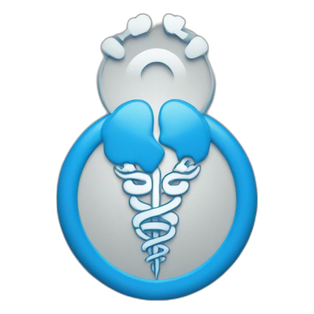 world health organization icon original blue sticker