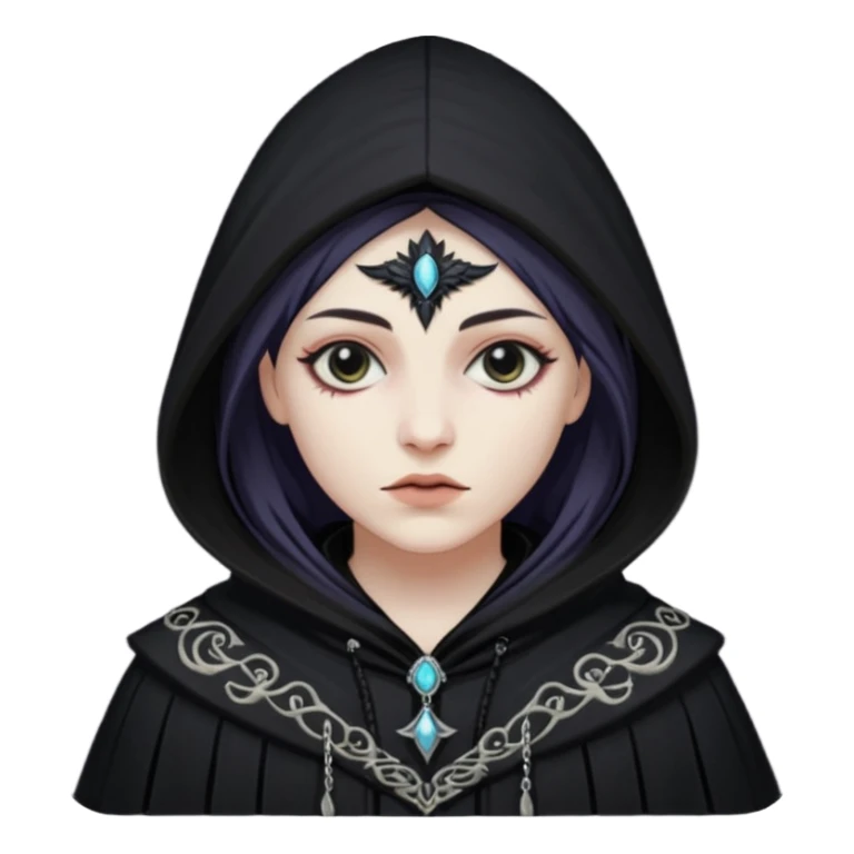 necromancer with black raven outfit  sticker