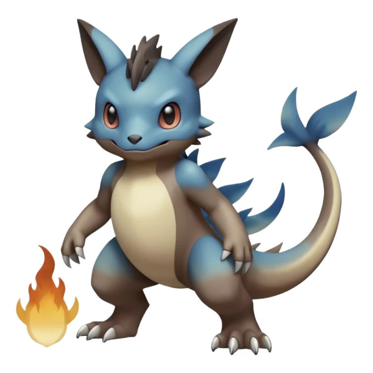 Dusky Muted Smoky Matte Gradient-toned Pokémon-Fakémon-Digimon-Creature, (full body) sticker