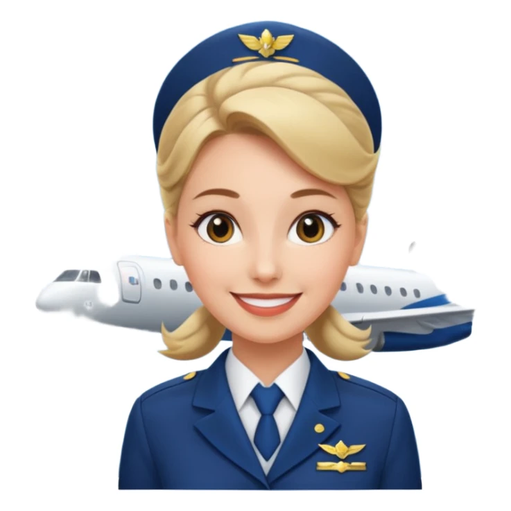 stewardess and air behind the stewardess sticker