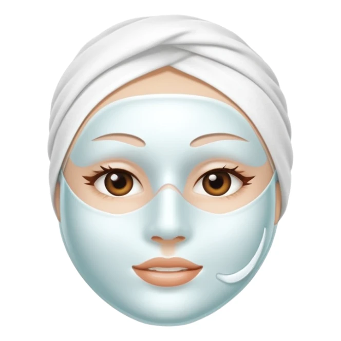 a white skincare beauty mask pack for face, without human's face sticker