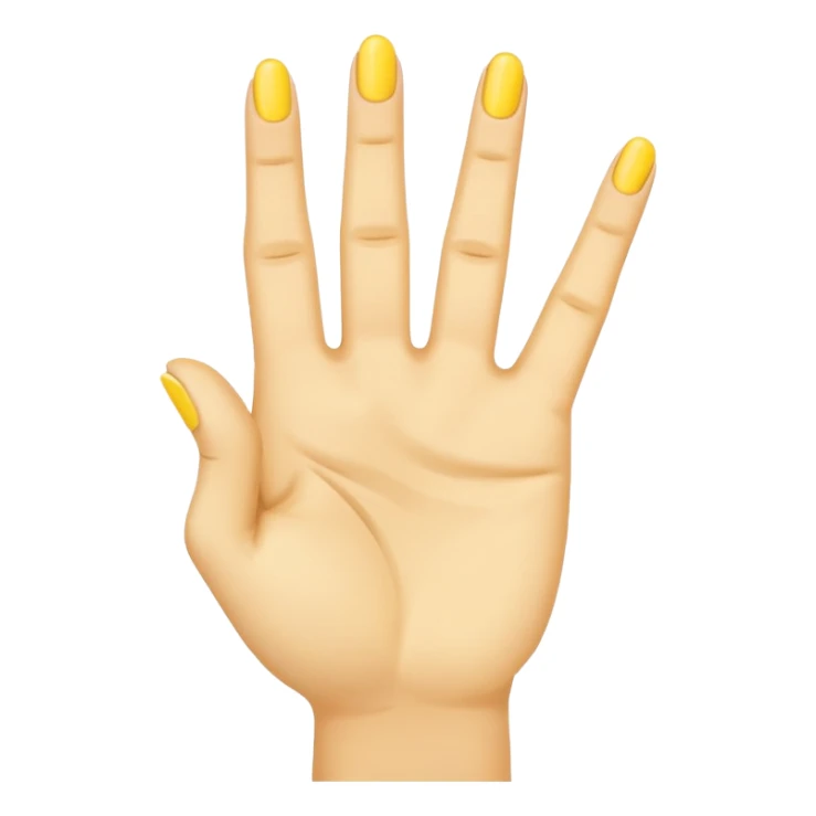 Yellow Hand With Index And Middle Finger Raised In A V Shape sticker