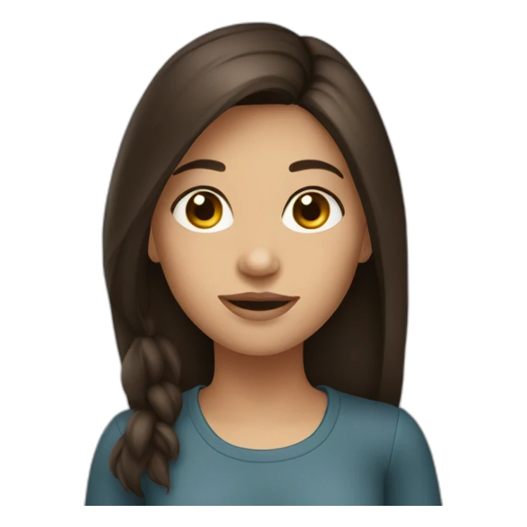 Brunette girl sticker