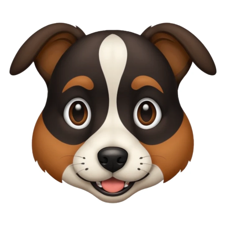  chien  Jakru russce  marrant. Noire et brun. sticker