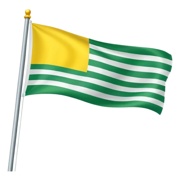 Flag with 2 color, green on top and yellow at bottom  sticker