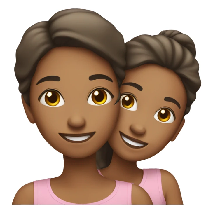 happy mother and daughter sticker