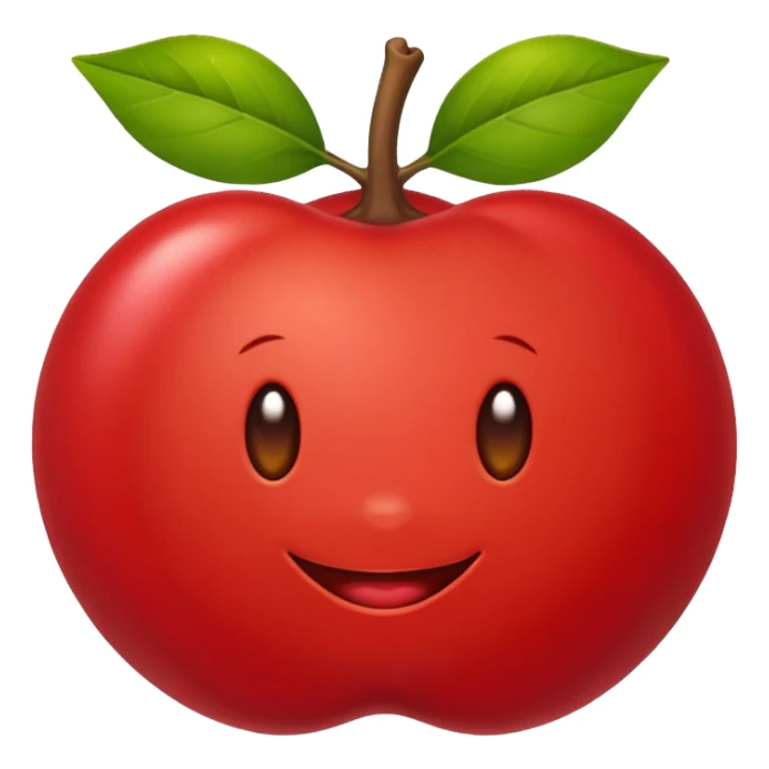 Eu quero um emoji de acerola, mas SEM carinha sticker