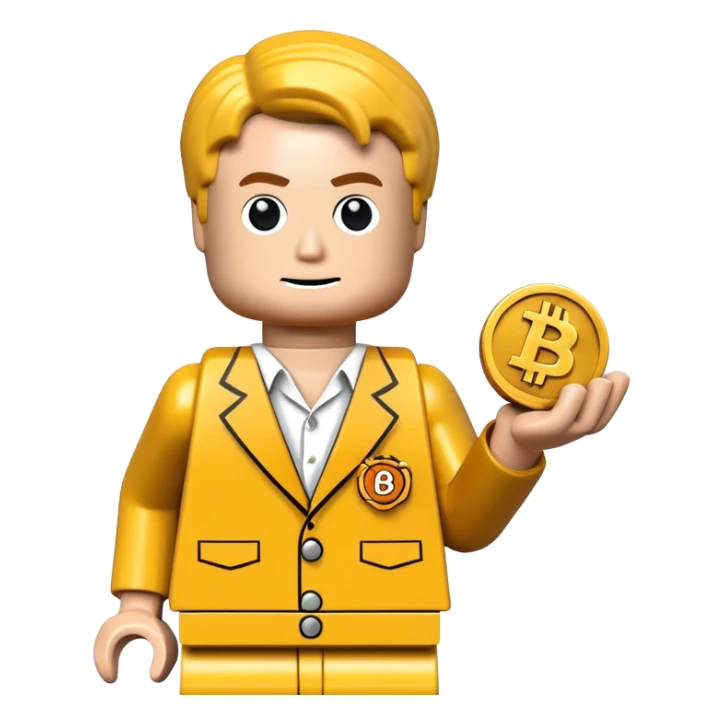 hackeur lego homme bitcoin sticker
