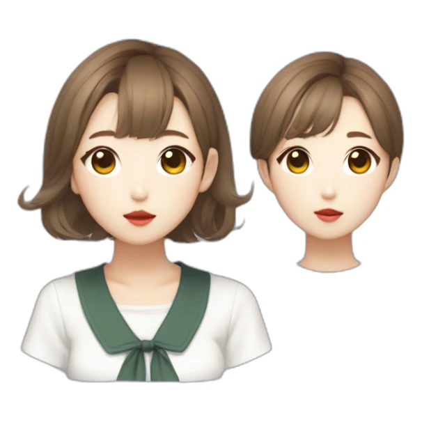 KPOP music group Mamamoo member Kim Min-jeong in short hairs sticker