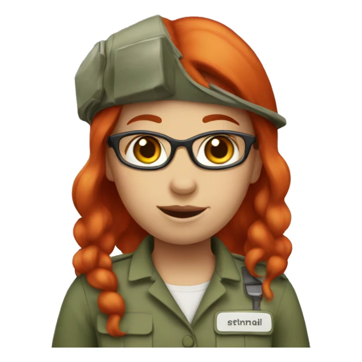 girl with red hair who is a zookeeper  sticker