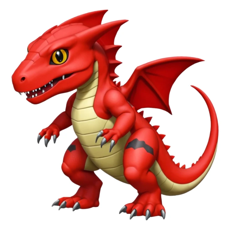 Guilmon-Bulkmon-Canoweissmon-Darkdramon-Cybermon-Digimon-creature sticker