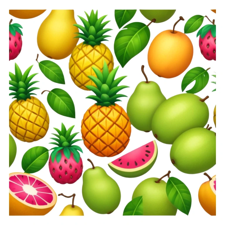 tropical jungle fruit landscape sticker
