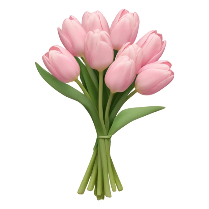 Pale pink bouquet of tulips sticker