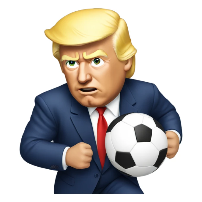 Donald trump playing football sticker