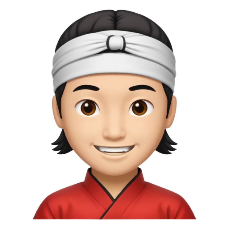 comedic kung fu fighter with headband sticker