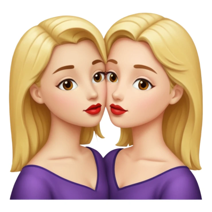 two women kissing sticker