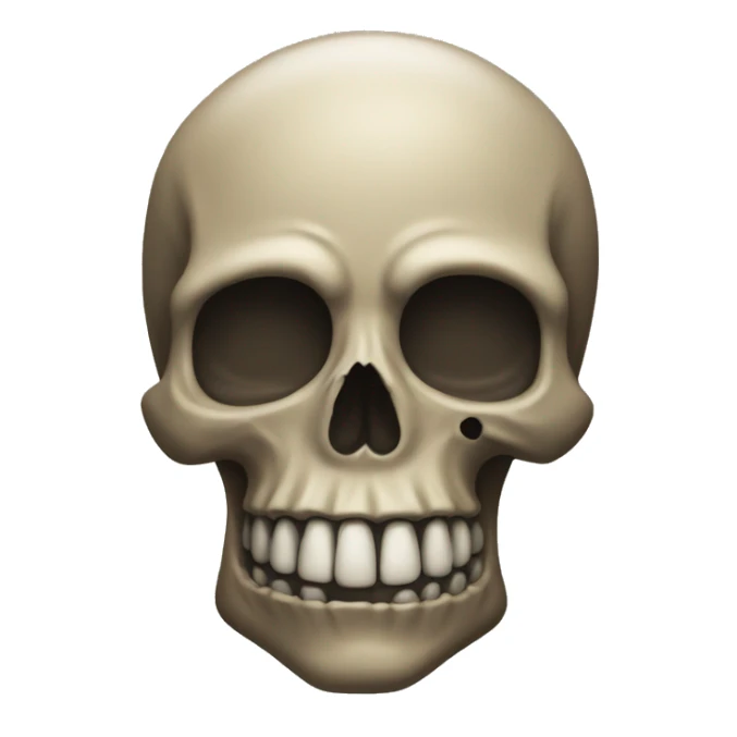 moyai emoji plus skull emoji sticker