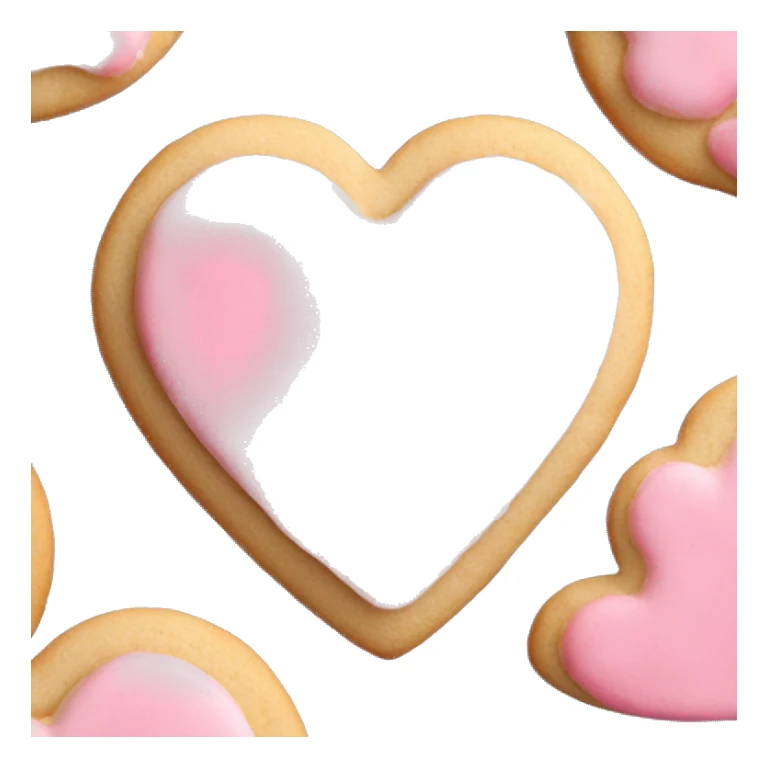 Heart shaped Sugar Cookie with pink frosting  sticker