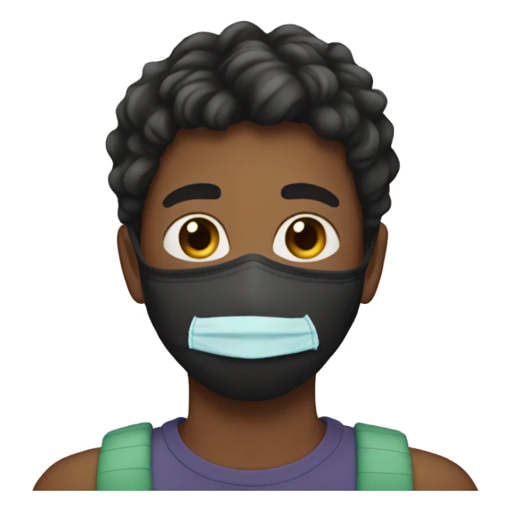 16 year old boy wearing mask sticker