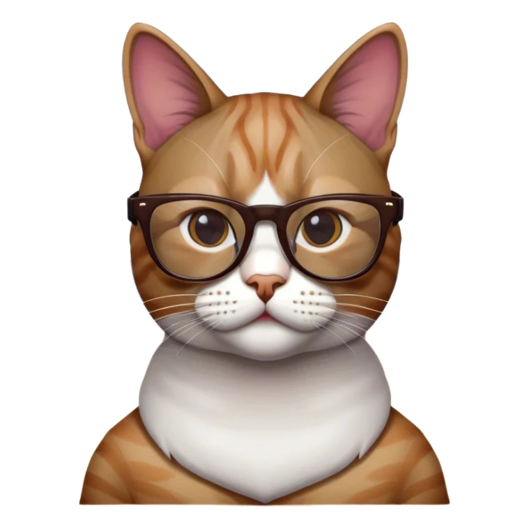 Cat with glasses on a beach with LeBron James sticker