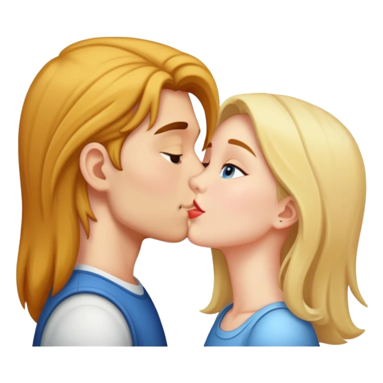 A girl and a boy kissing  sticker