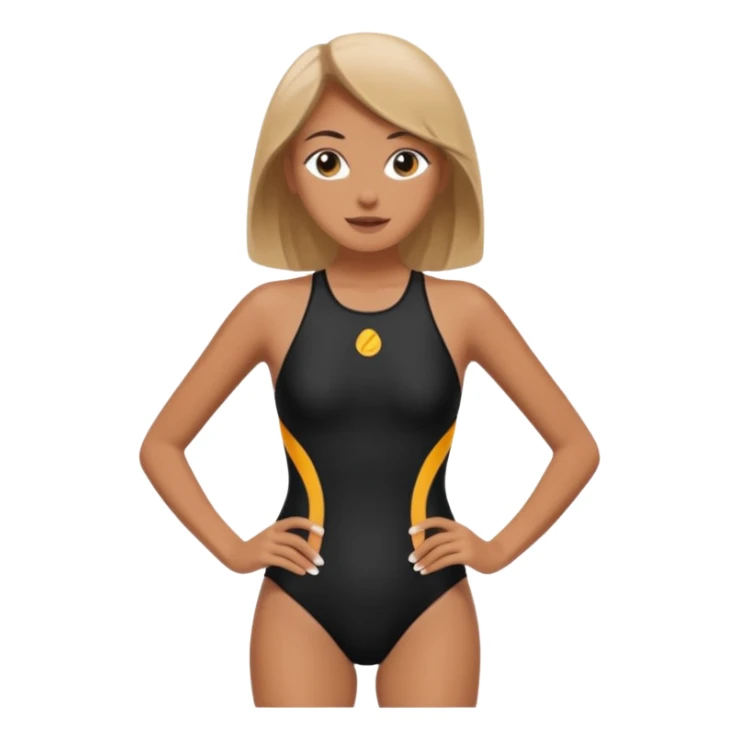 femme maillot de bain 2 pièce noir   sticker