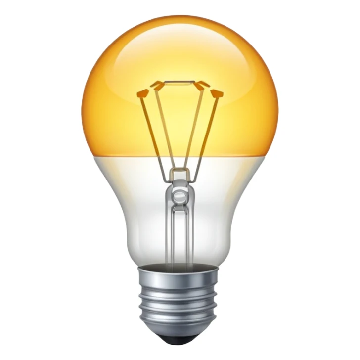 a glowing lightbulb where you can't see the middle of it because it is glowing so bright sticker