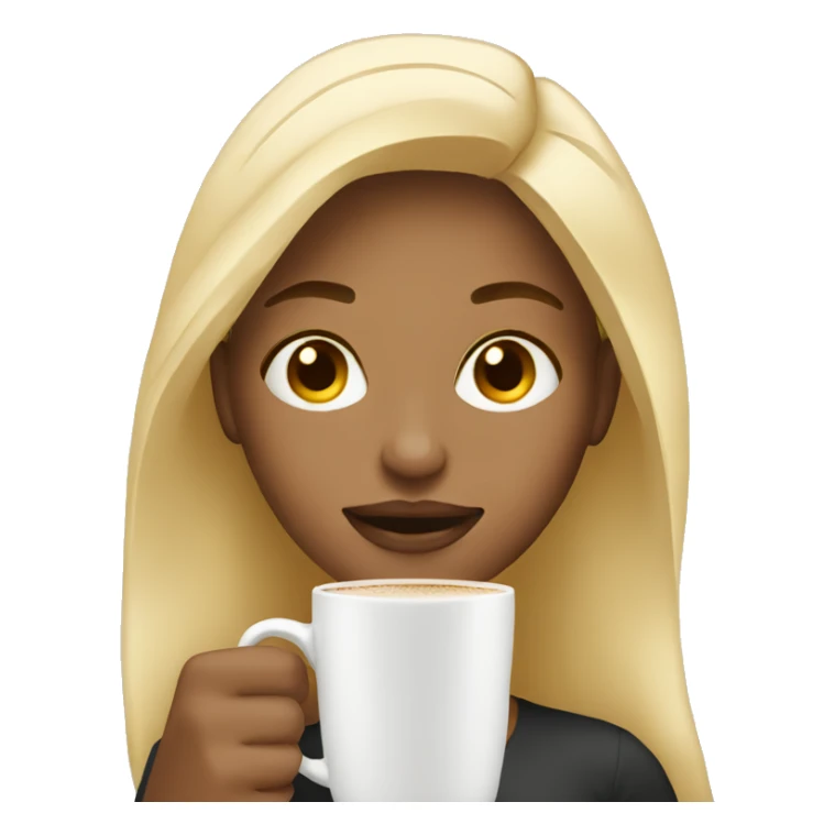 Blonde Girl with Coffee  sticker