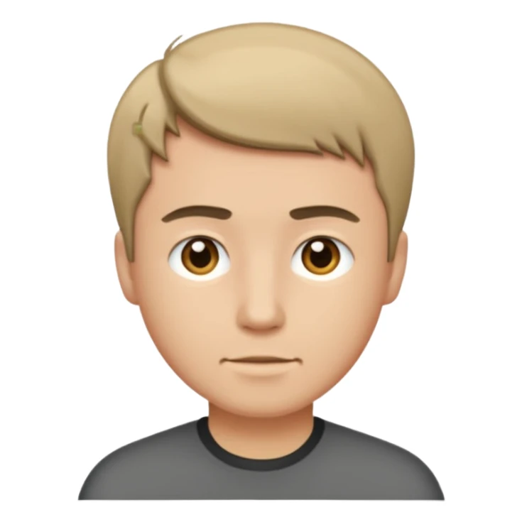 man with short hair medium tone sticker