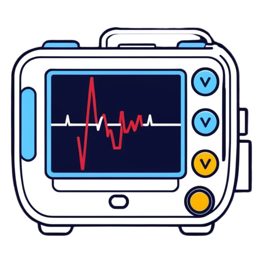 AI heart monitor with digital face sticker