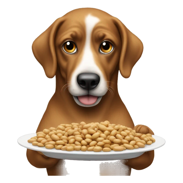dog dj eating beans ontoast sticker