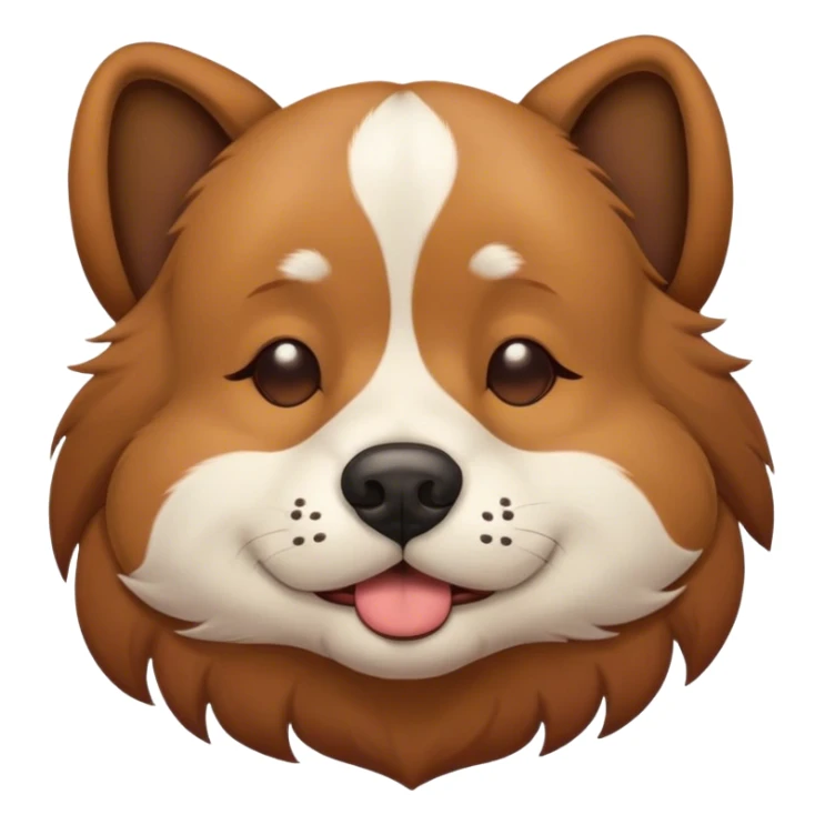Dog with eyes closed and mouth closed sticker