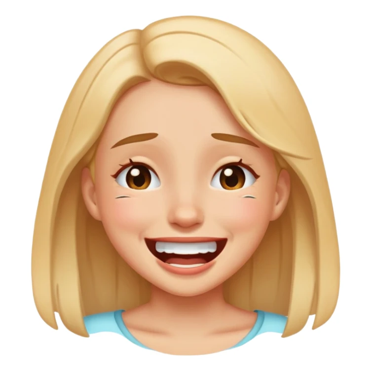 Girl laughing and crying  sticker