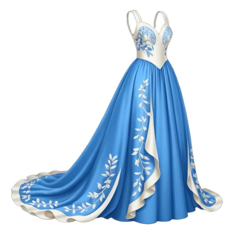 dreamy blue and white gown sticker