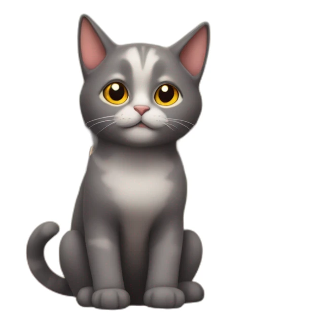 Gato con alas en un cielo de fuego sticker