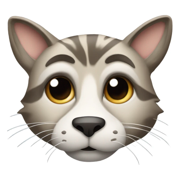 close-up of a focused animal sticker