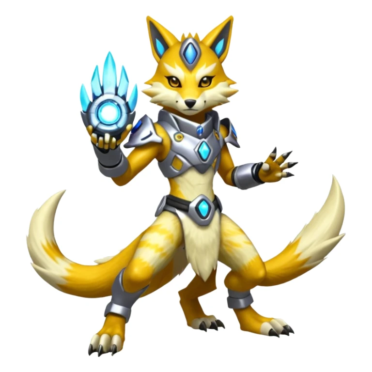 Ratchet-Lombax-Protogen-Vernid-Renamon-fusion, full body  sticker