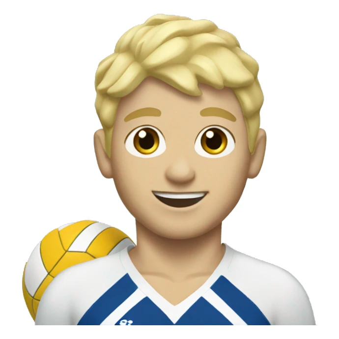 summer olympics water polo blonde boy sticker