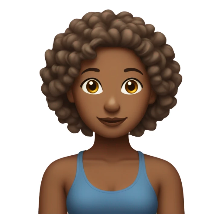 Yoga brown girl with curly hair sticker