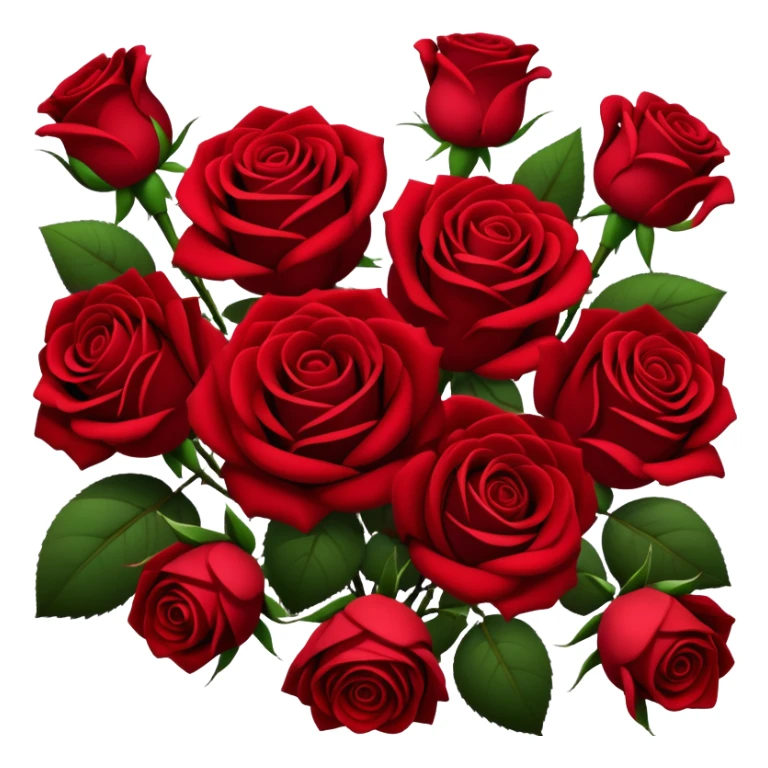 Bouquet of dark red roses sticker