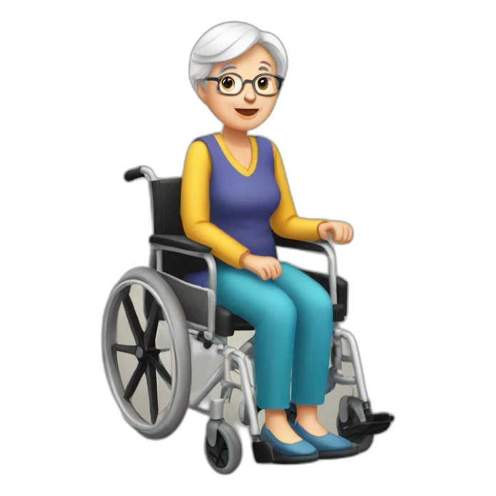 senior woman disabled sticker