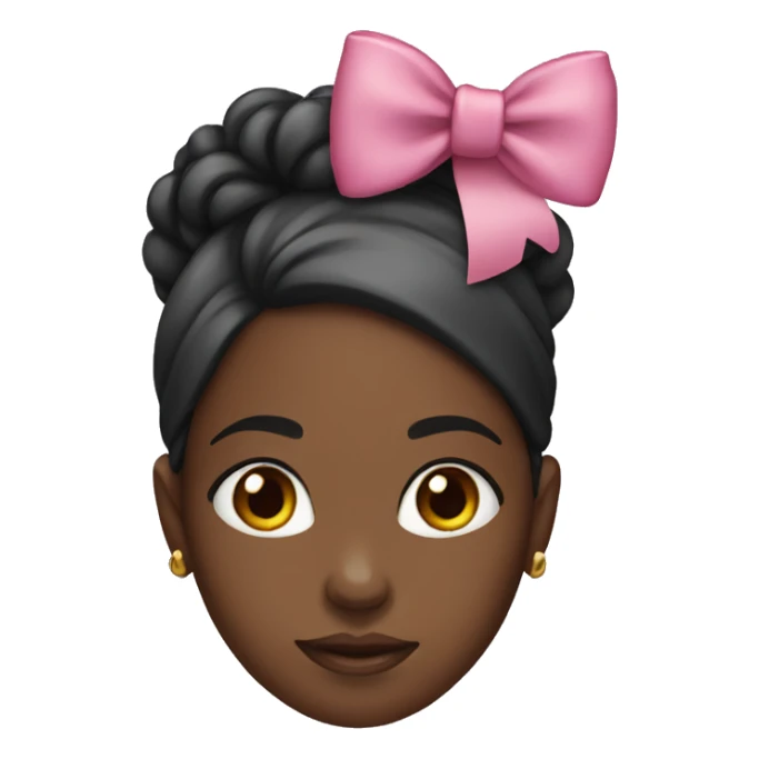 black girl with bow on her head sticker