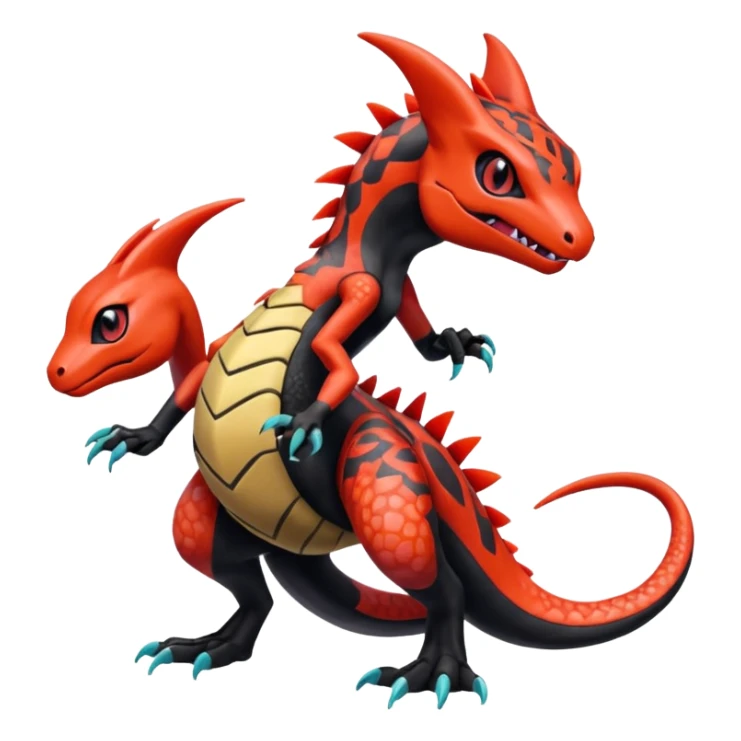 Meloetta-Guilmon-Salandit-Pokémon-Fakémon-creature sticker