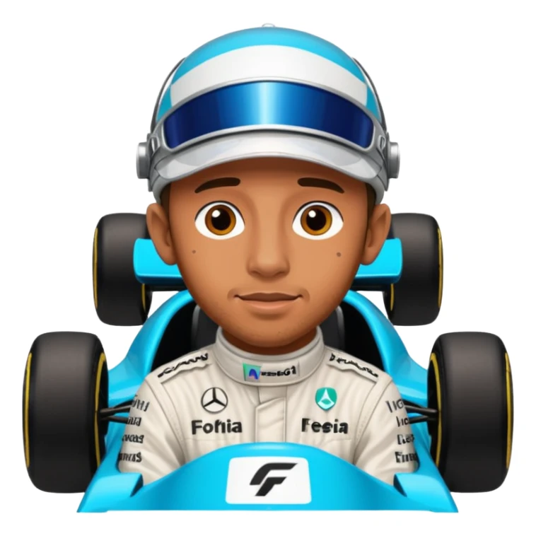 Lewis Hamilton in a f1 car sticker