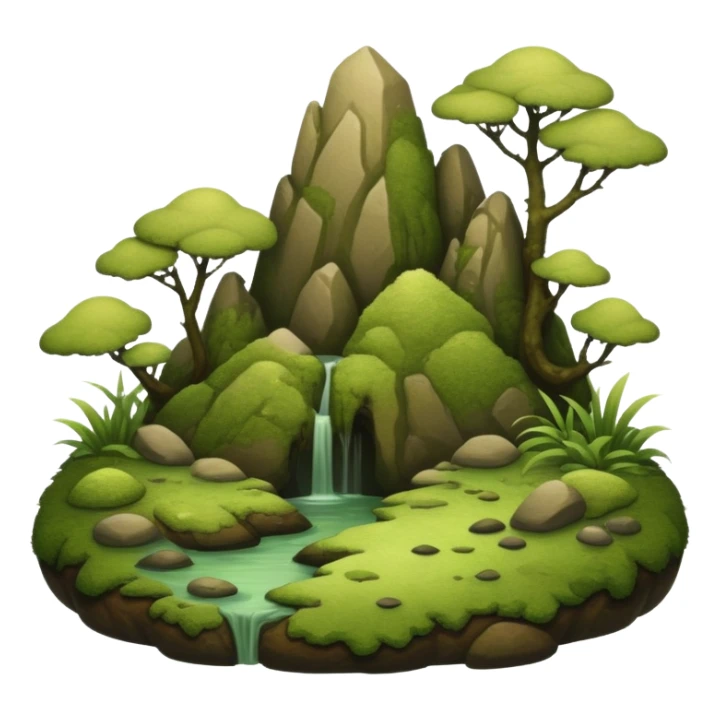 Green-brown-mossy-dusky-dull-aesthetic-scenic-scenery-Decoration sticker